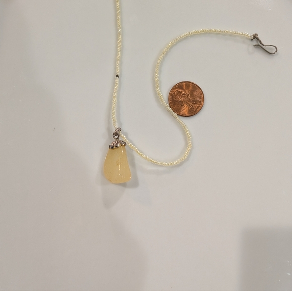 Raw Libyan Gold Tektite Pendant - Picture 8 of 10